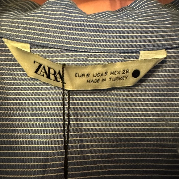 Zara Striped Women’s Menswear Style Poplin Shirt Small - Picture 13 of 16